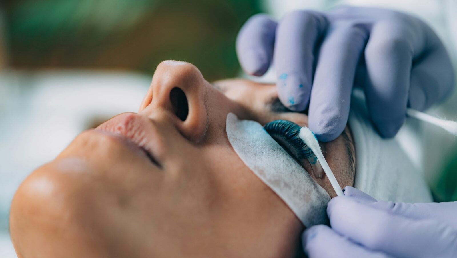 Lash Lifting in Beauty Salon. Beauty Treatment.